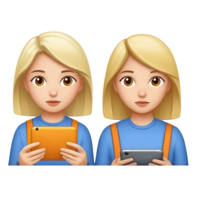 TWO GIRLS DOING A PROJECT PROFESSIONAL sticker