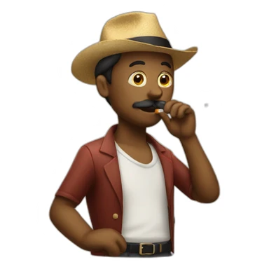 italien smoking a cigarette sticker