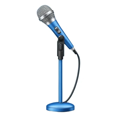 Microphone Stand blue sticker