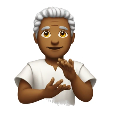 god with hands out sticker