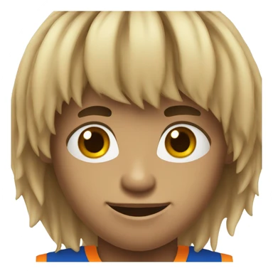 Basket ball young player (13 years) with wihte hairs sticker