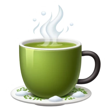 christmas green tea with snow sticker