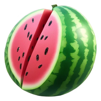 Hot pink realistic watermelon with glitter and crystallized  sticker