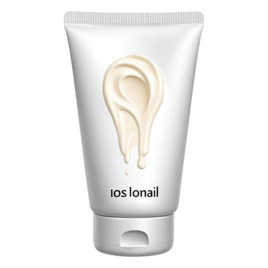 used tube of hand cream, slightly squeezed, cap off, some cream visible sticker