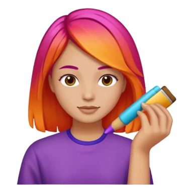 Coloring a hair sticker