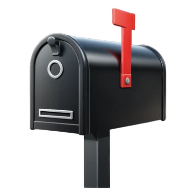 black unified mailbox 90210 on black post sticker
