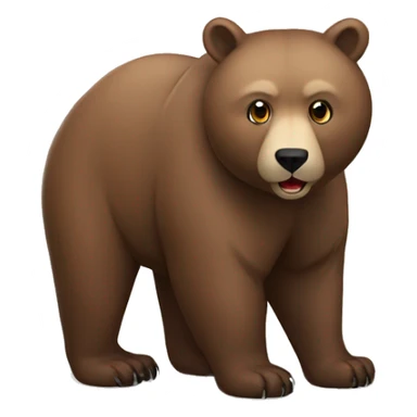brown bear with a puma  sticker
