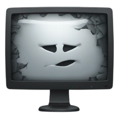 broken monitor sticker