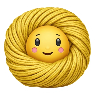 yellow ball of yarn sticker