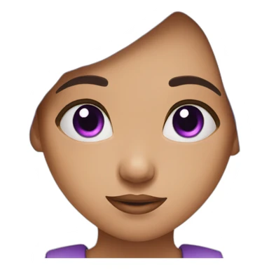 young girl with purple eyes sticker