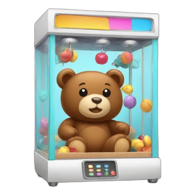 brown claw machine bears sticker