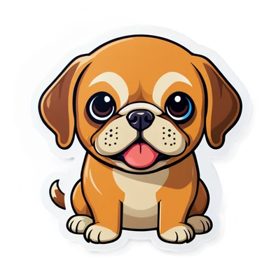 Puggle sticker