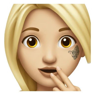 Blonde elegant women with LONG HAIR, her Body Covered with Tattoos, POINTING YOU FORWARD with her HAND with INDEX FINGER, Hyper Realistic sticker