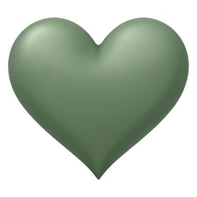 Sage green heart  sticker