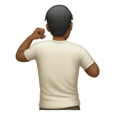 someone rubbing their back sticker