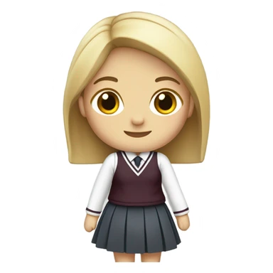 school uniform whit skirt sticker