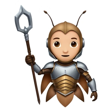 Ant wearing armor raises sign "Got STAM?" sticker