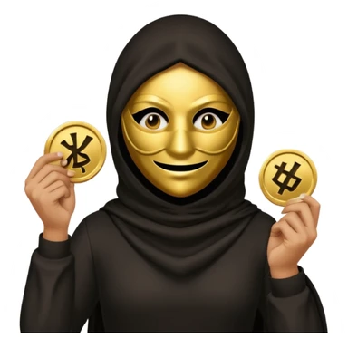 Robber emoji holding a 💰 wearing a mask that is made of robber dress sticker