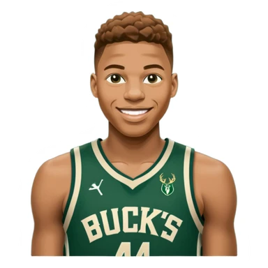 giannis smiling Bucks number 34 sticker