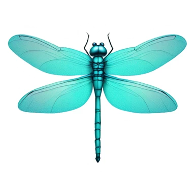 Neon aqua blue dragonfly  sticker