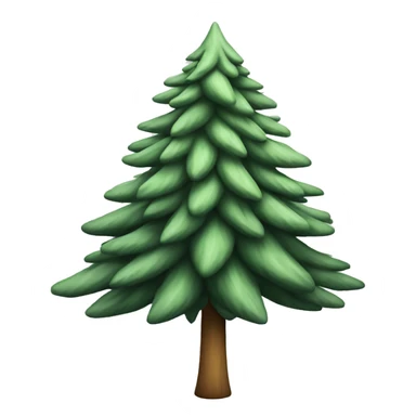  actual white fir christmas tree isolated.  sticker