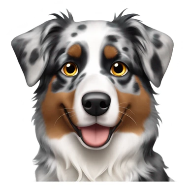 Blue Merle Australian shepherd that’s mostly black and brown sticker
