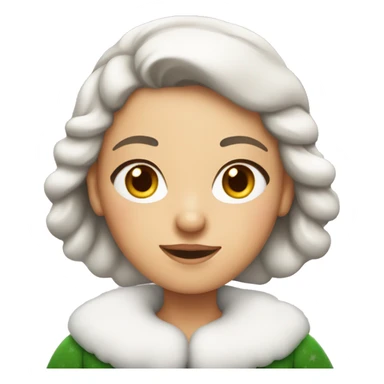 Caucasian Girl dressed like Kris Kringle sticker