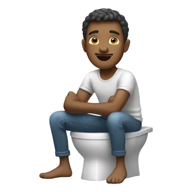 Man on toilet sticker
