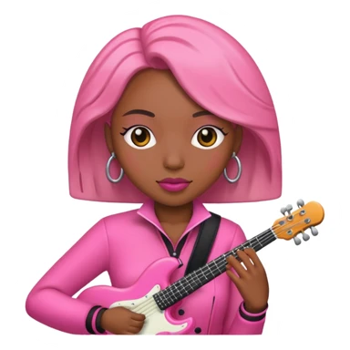 pink musician black woman  sticker