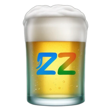 Une bière avec un logo « z » dessus sticker