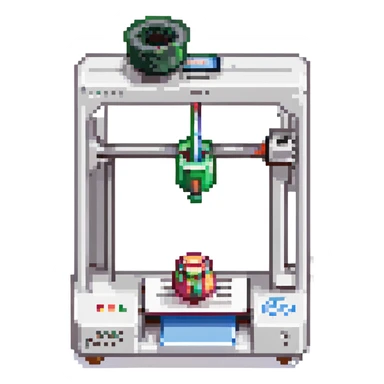 3d printer, simple icon sticker
