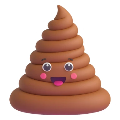 poop 3D style sticker
