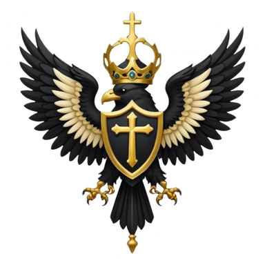 holy saint emblem with black wings lucifer sticker