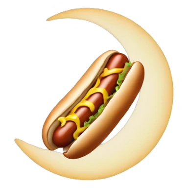 Hot dog on the moon ￼ sticker