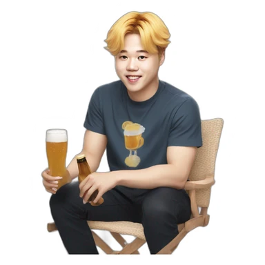 Park Jimin drink beer sticker