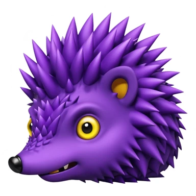 Freaky purple hedghog sticker