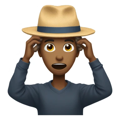 Holding on to your hat sticker