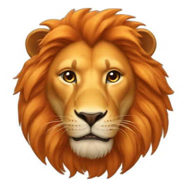 Orange lion sticker
