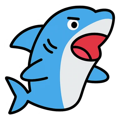 Shark from the meme tralalero tralala sticker