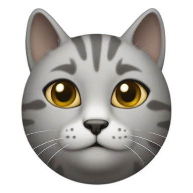 a round-faced cat with a grey beehive and no pattern all over sticker
