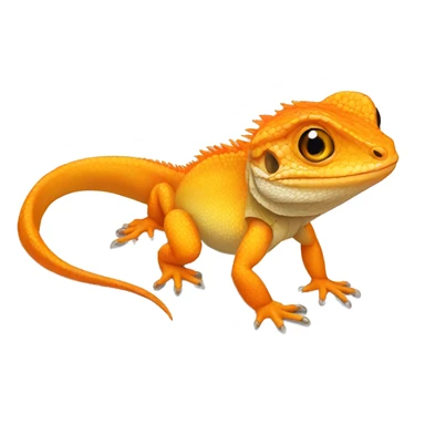 Orange bearded lizard sticker