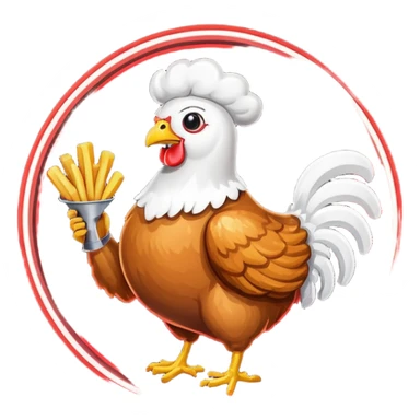 Retro Restaurant Sign Fried Chicken sticker