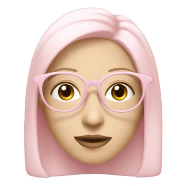 Pale Pink eyeglasses sticker