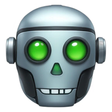 Robot head halloween sticker