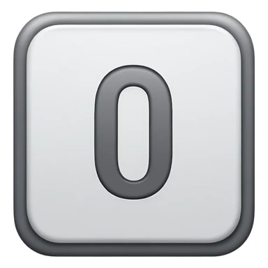 a white rounded square with a number 1 sticker