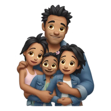 La famille de Stitch sticker