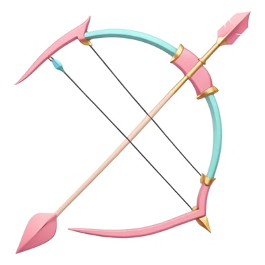 Romantic pastel Cupid’s bow and arrow sticker