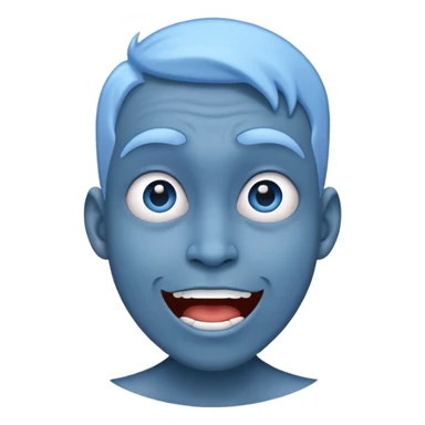 stupid blue face sticker