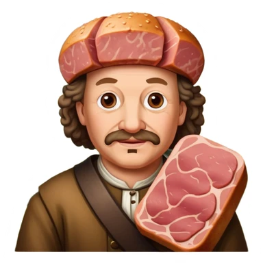 Rembrandt style spam meat countryside landscape  sticker