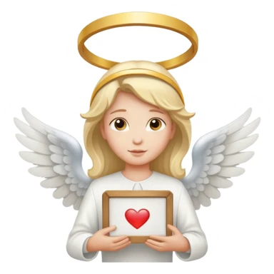 angel holding share sign sticker